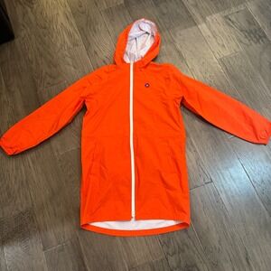 Flotte Orange Waterproof Packable Rain Jacket Coat Women's‎ Size S